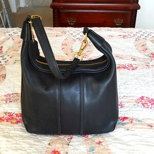 Small Coach leather hobo bag
